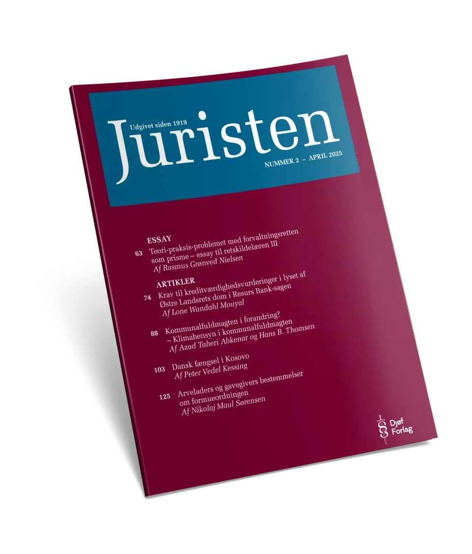 Nyt Juridisk Forlag Juristen tidsskrift online