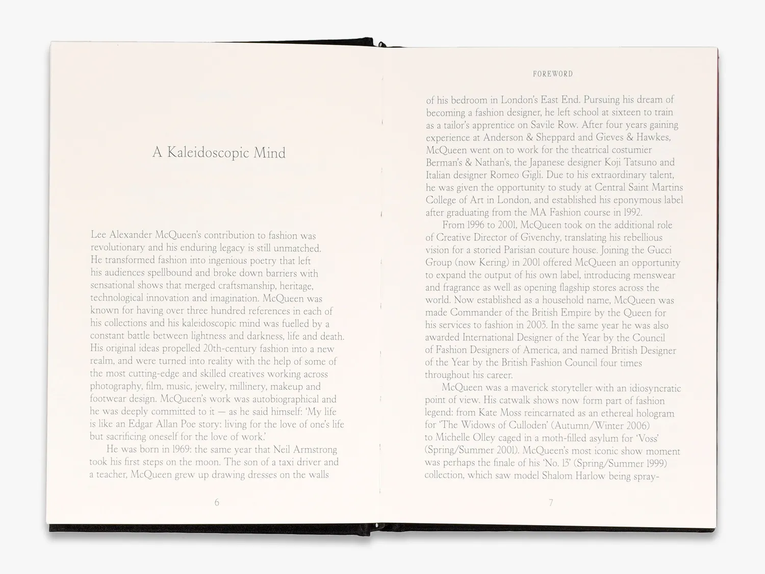 The World According to Lee McQueen modebog citater
