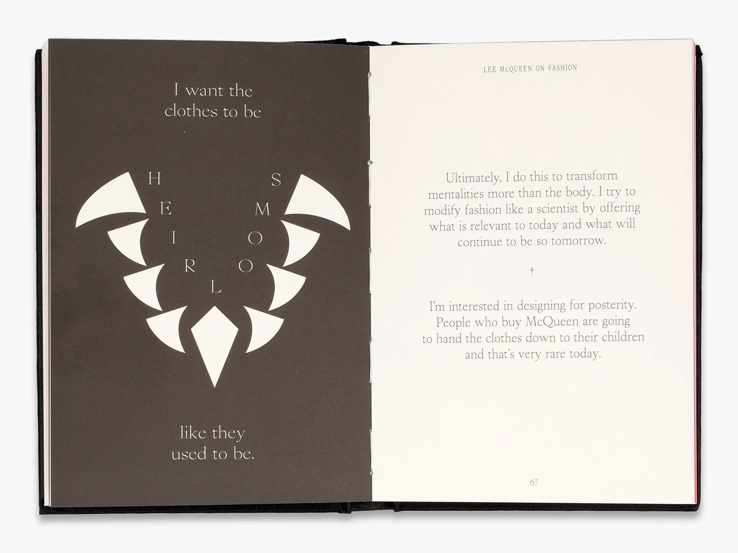 The World According to Lee McQueen modebog citater