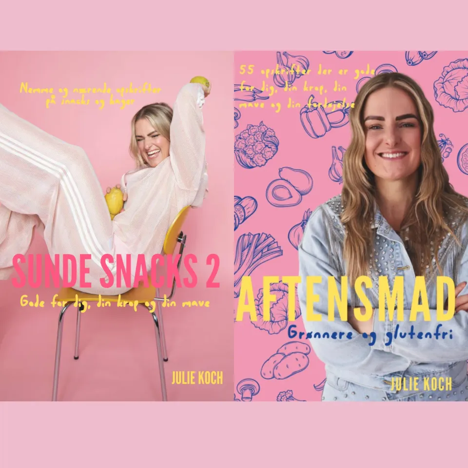 Julie Koch Sunde Snacks 2 og Aftensmad bogpakke 2 bøger