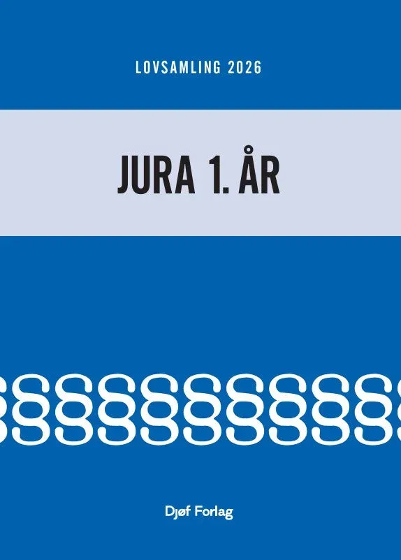 Nyt Juridisk Forlag Lovsamling 2026 fagbog papirbog jura 1. år