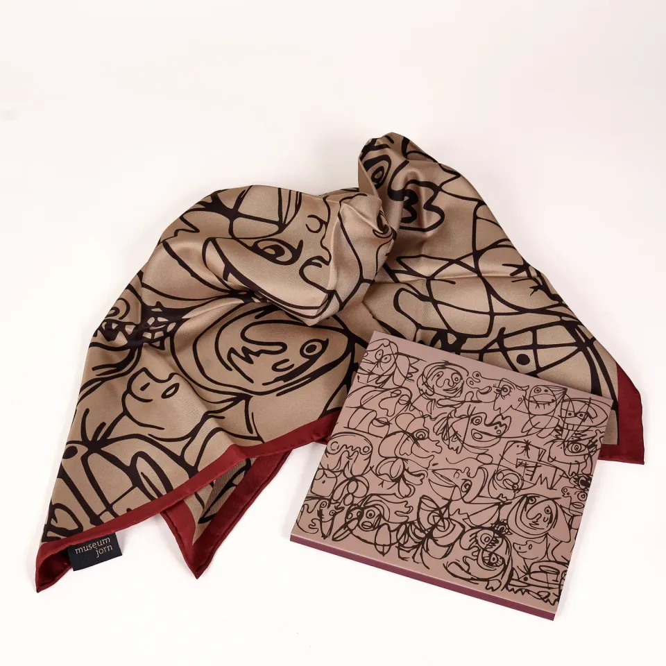 Museum Jorn Silketørklæde Macbeth burgundy 65x65 cm silke