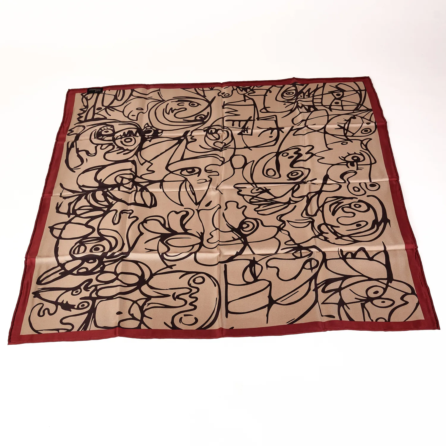 Museum Jorn Silketørklæde Macbeth burgundy 65x65 cm silke