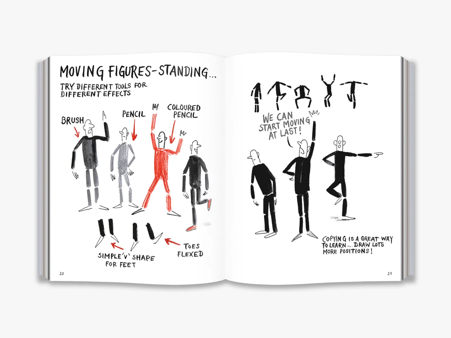 Thames & Hudson I Can Draw tegnebog med cartoons
