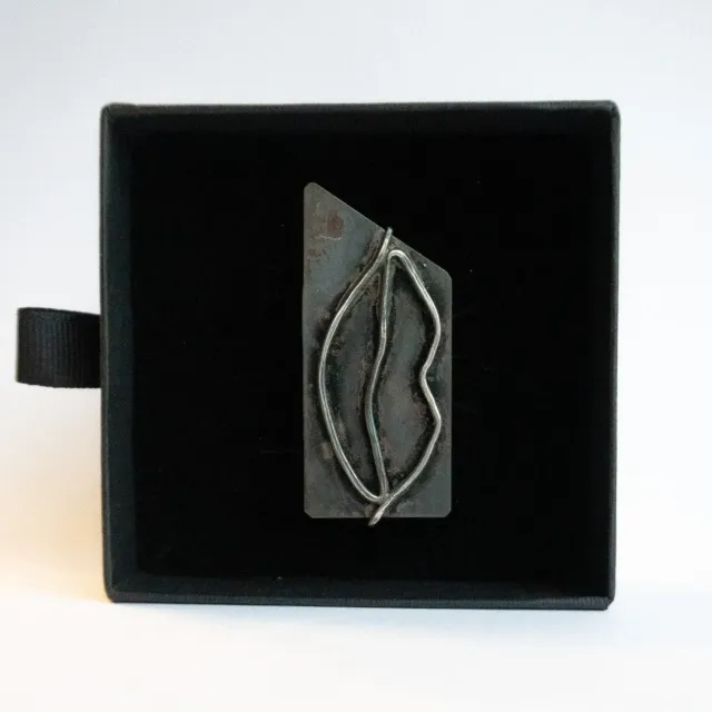 Museum Jorn Asger Jorn Læber broche sølv kobber
