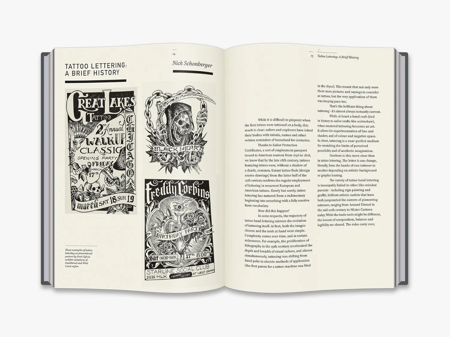 Thames & Hudson Graphic Art Tattoo Lettering bog skrift