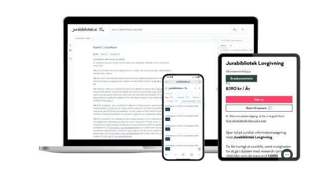 Nyt Juridisk Forlag Jurabibliotek Lovgivning online abonnement