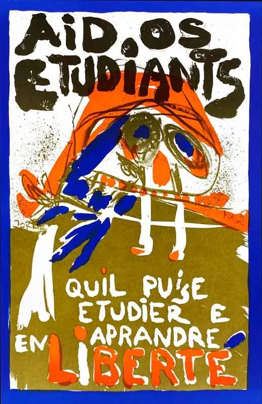 Museum Jorn Paris Revolutions litografi nr.1 plakat