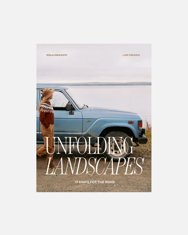 Laine Unfolding Landscapes strikkebog hardcover 17 opskrifter