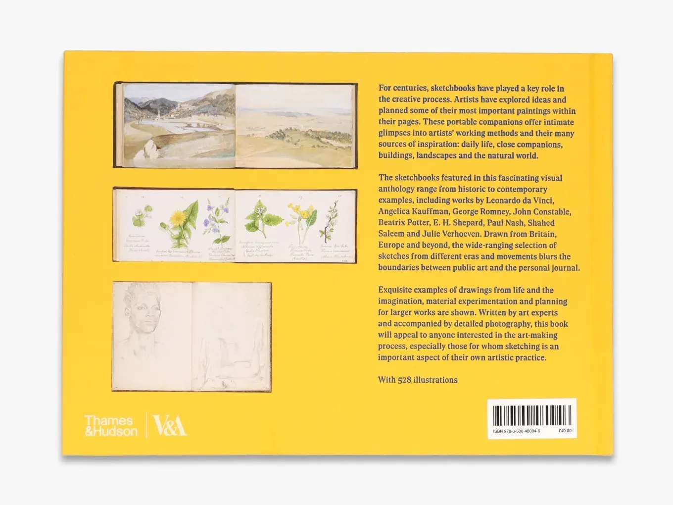 Thames & Hudson The Artist's Sketchbook bog V&A skitser