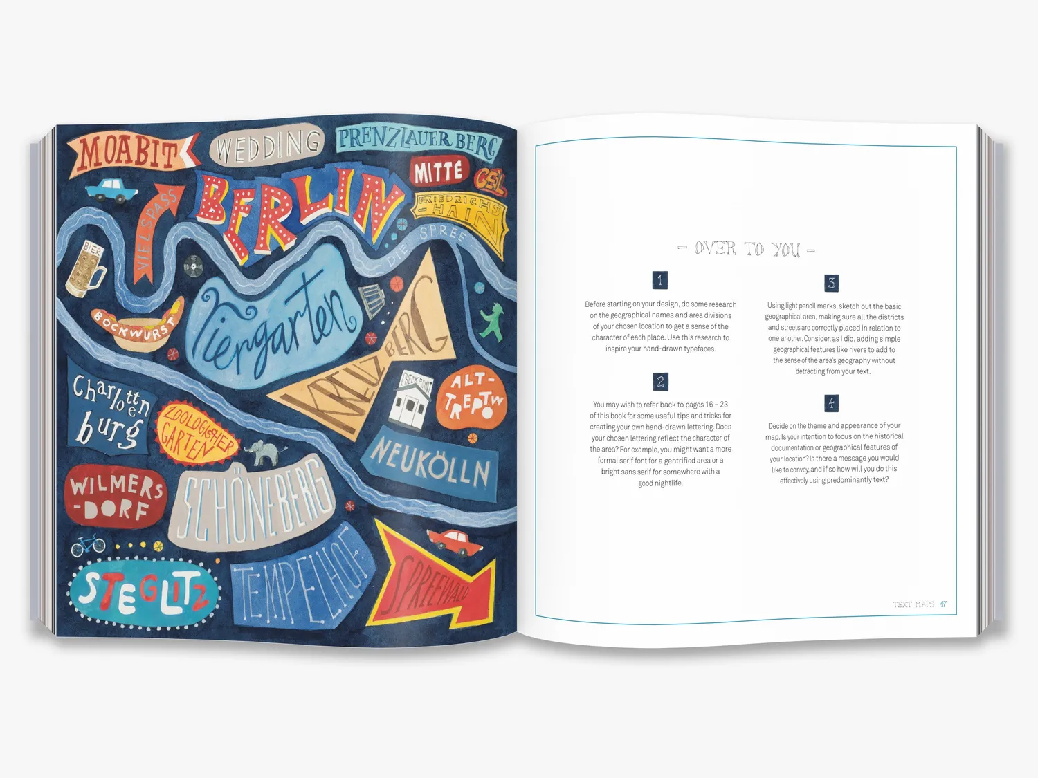 Thames & Hudson Hand-Drawn Maps bog med skabeloner