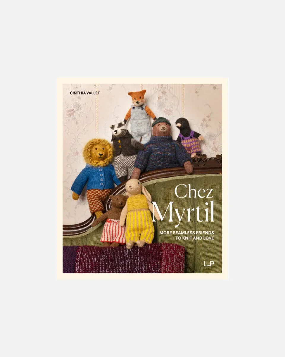 Tukubook Chez Myrtil strikkebog softcover 12 strikkede dyr