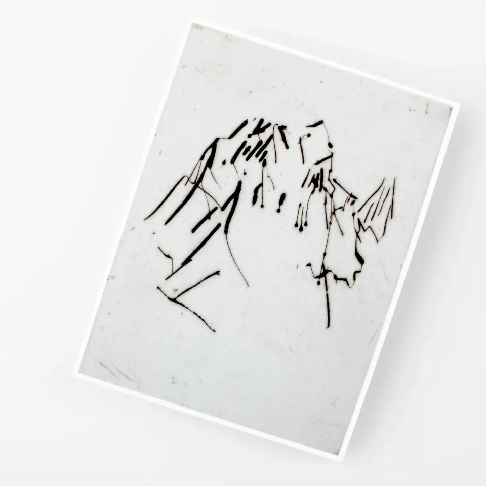 Museum Jorn Per Kirkeby 8 Etchings no. 3 postkort Skjoldungen