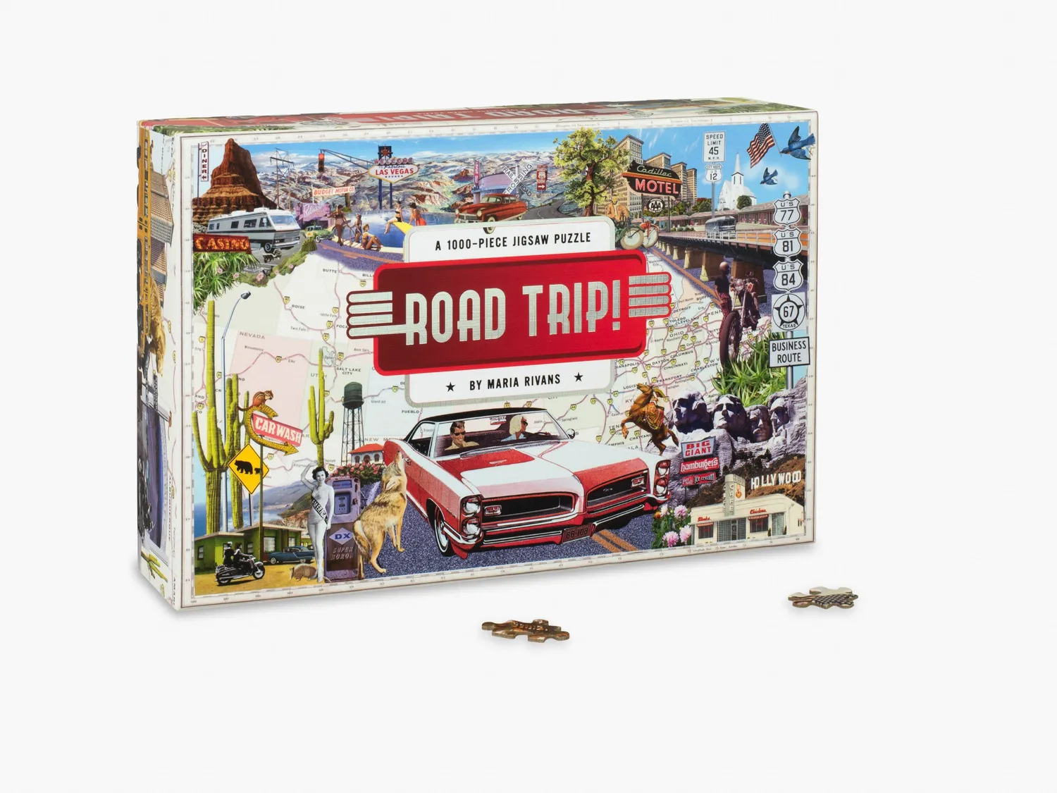 Thames & Hudson Road Trip puslespil USA-collage