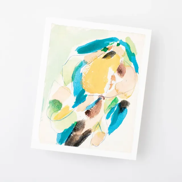 Museum Jorn Asger Jorn Uden titel Akvarel postkort
