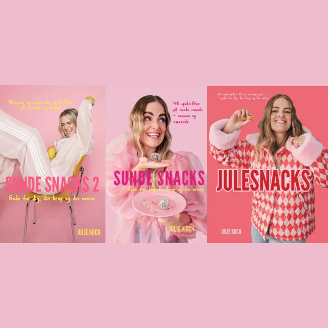 Julie Koch Sunde Snacks Julesnacks bogpakke 3 kogebøger
