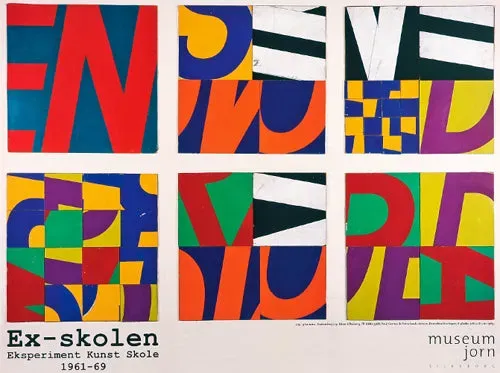 Museum Jorn Ex-Skolen Demokratiseringen plakat 86,5x65