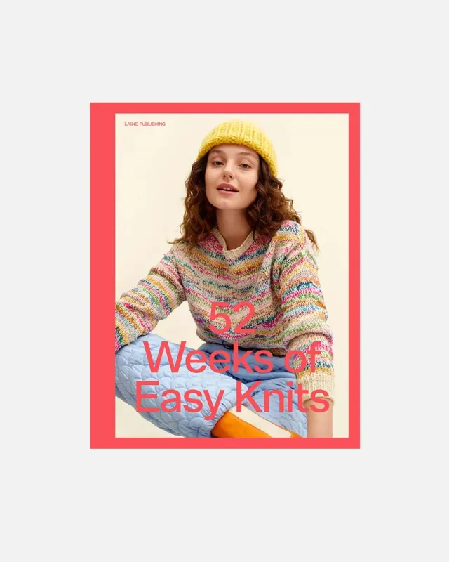 Laine 52 Weeks of Easy Knits strikkebog indbundet