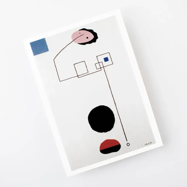 Museum Jorn Vilhelm Bjerke Petersen Abstrakt figur postkort