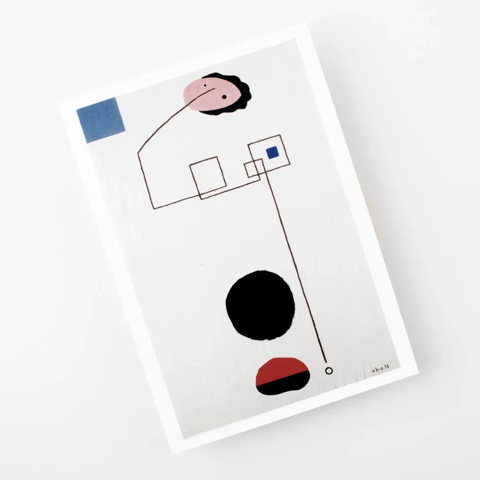 Museum Jorn Vilhelm Bjerke Petersen Abstrakt figur postkort