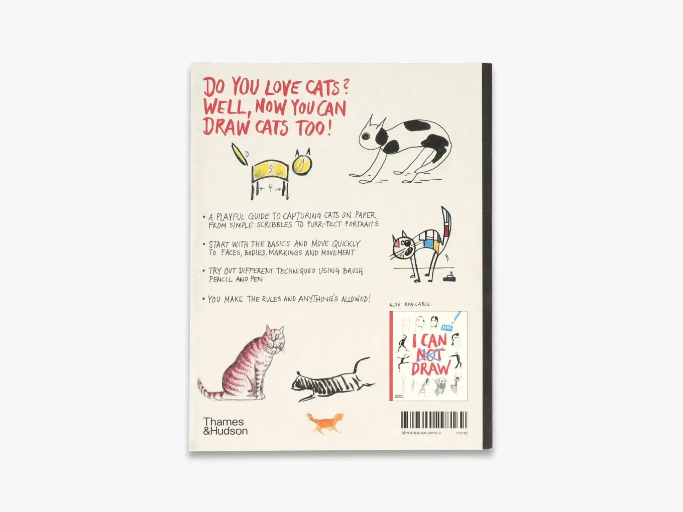 Thames & Hudson I Can Draw Cats bog illustreret katte