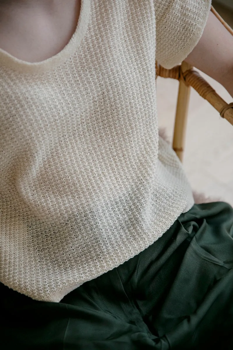 Laine Sugar Tee strikkeopskrift PDF engelsk sommer