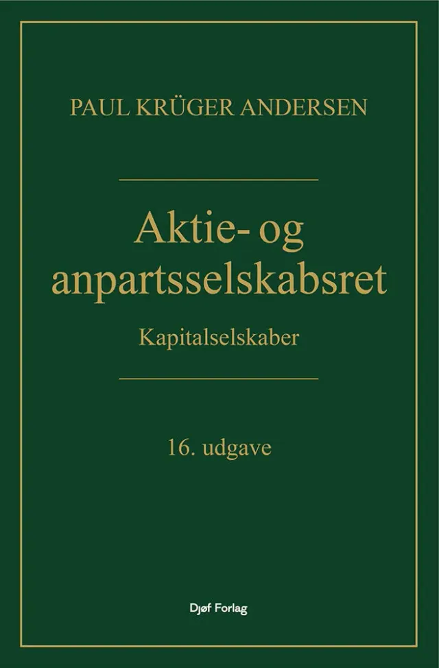 Nyt Juridisk Forlag Aktie- og Anpartsselskabsret bog papirbog