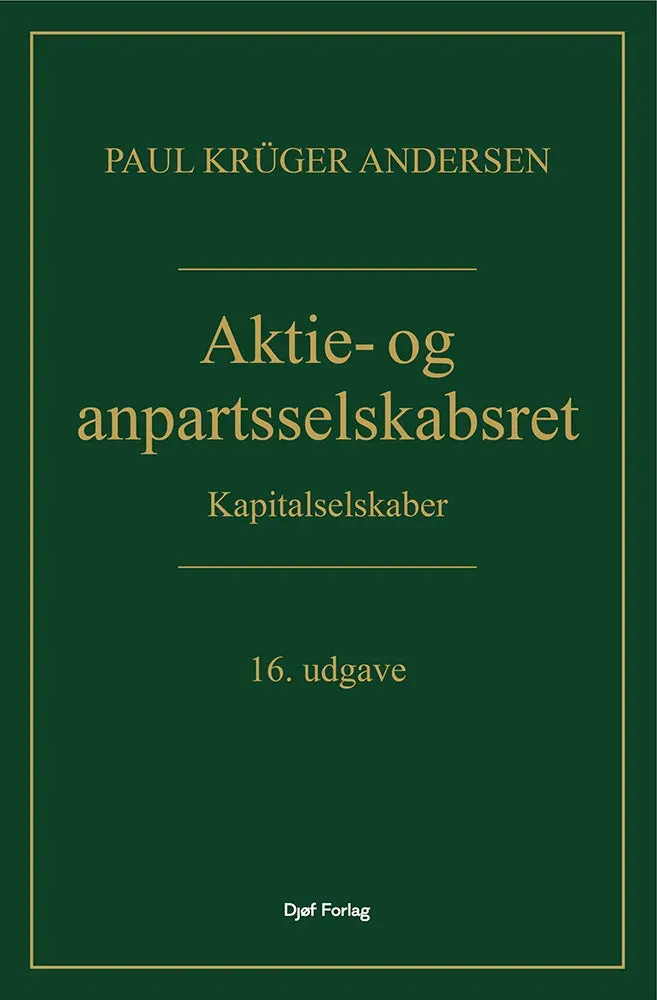 Nyt Juridisk Forlag Aktie- og Anpartsselskabsret bog papirbog