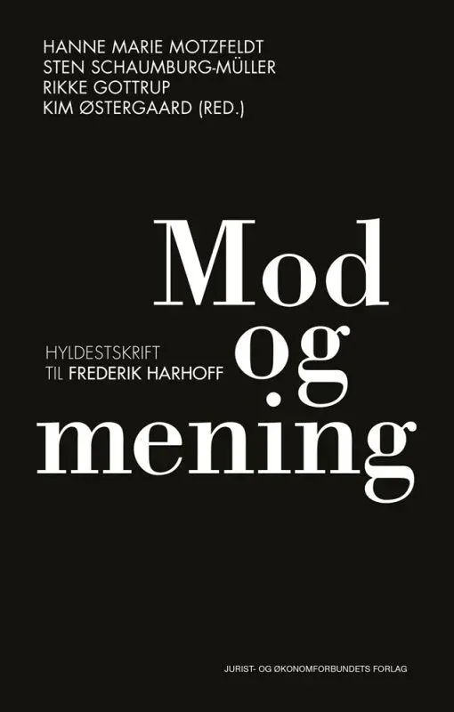 Nyt Juridisk Forlag Mod og mening e-bog Harhoff hyldest