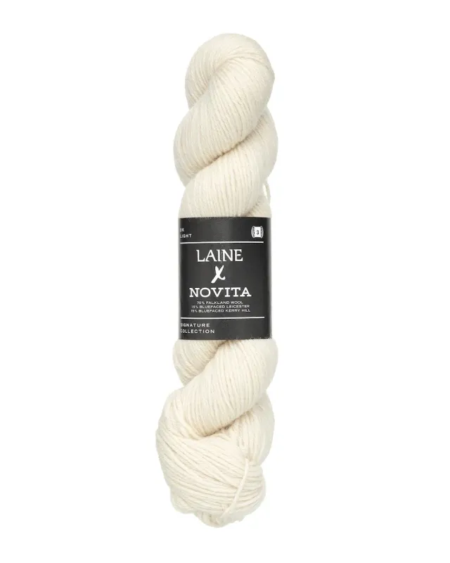 Laine x Novita DK strikkegarn Cloudy Cotton 100 g uld
