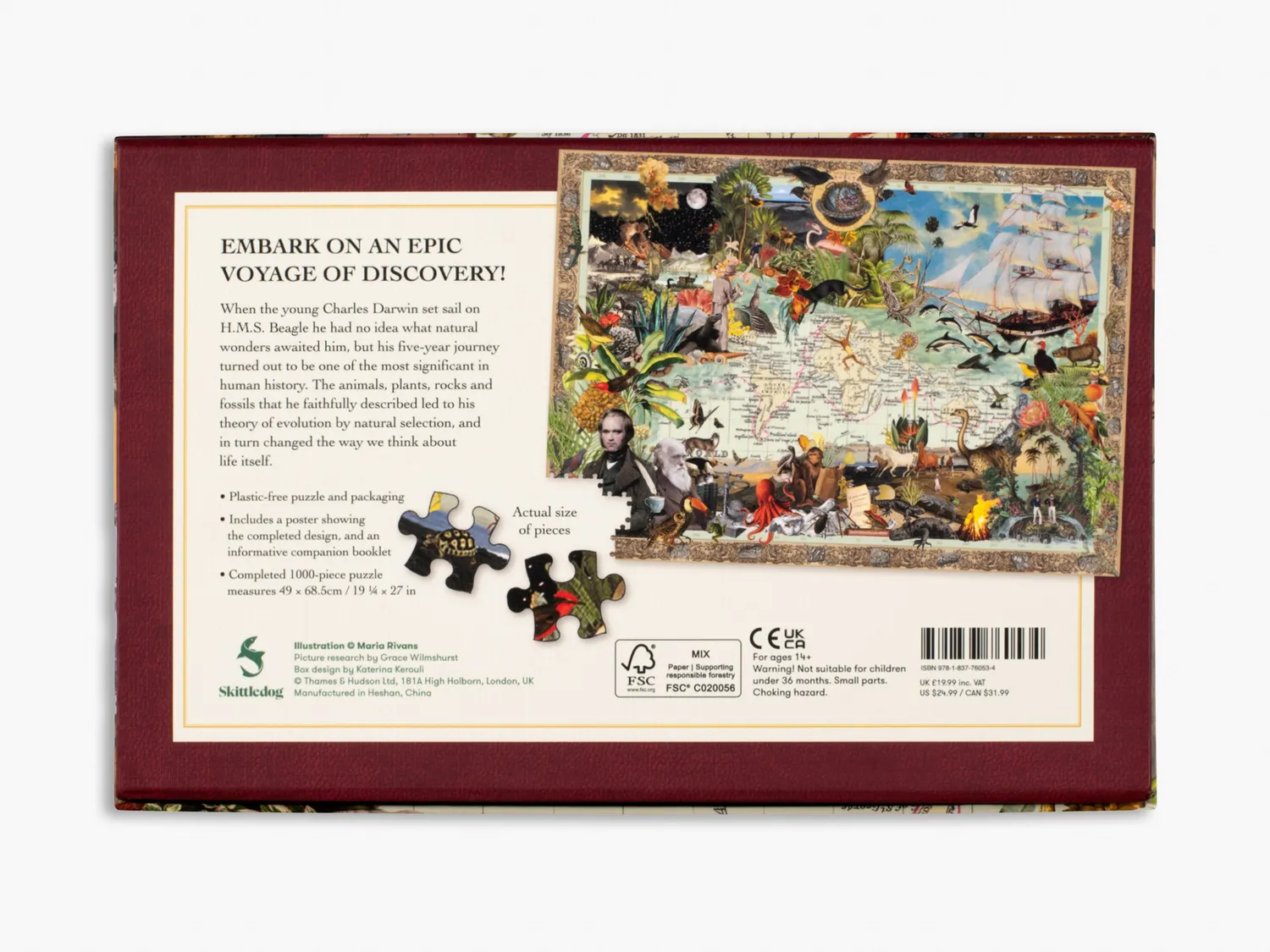 Thames & Hudson Charles Darwin's Voyage puslespil 1000 brikker