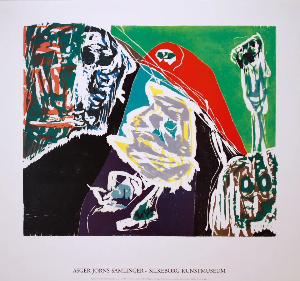 Museum Jorn Asger Jorn Træsnit plakat 66,5x71 cm