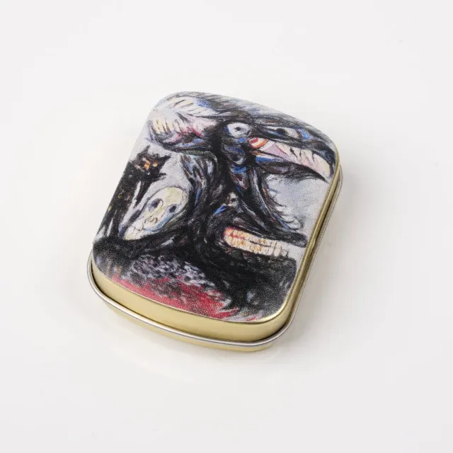Museum Jorn Ørnens ret II mintæske 59x50 mm Jorn-motiv