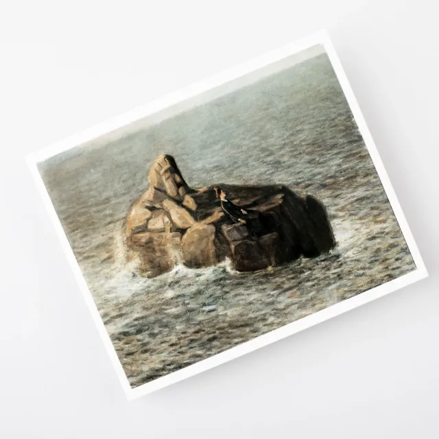 Museum Jorn Johannes Holbek Forstening postkort Latterkonciliet