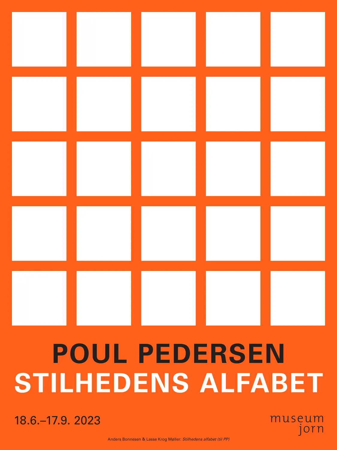 Museum Jorn Poul Pedersen Stilhedens Alfabet plakat gul 30x40 cm