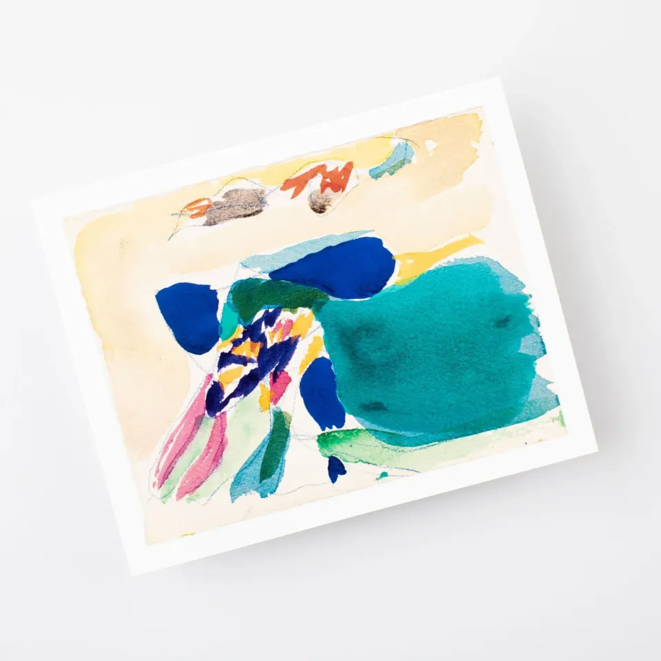 Asger Jorn Uden titel postkort akvarel 1960