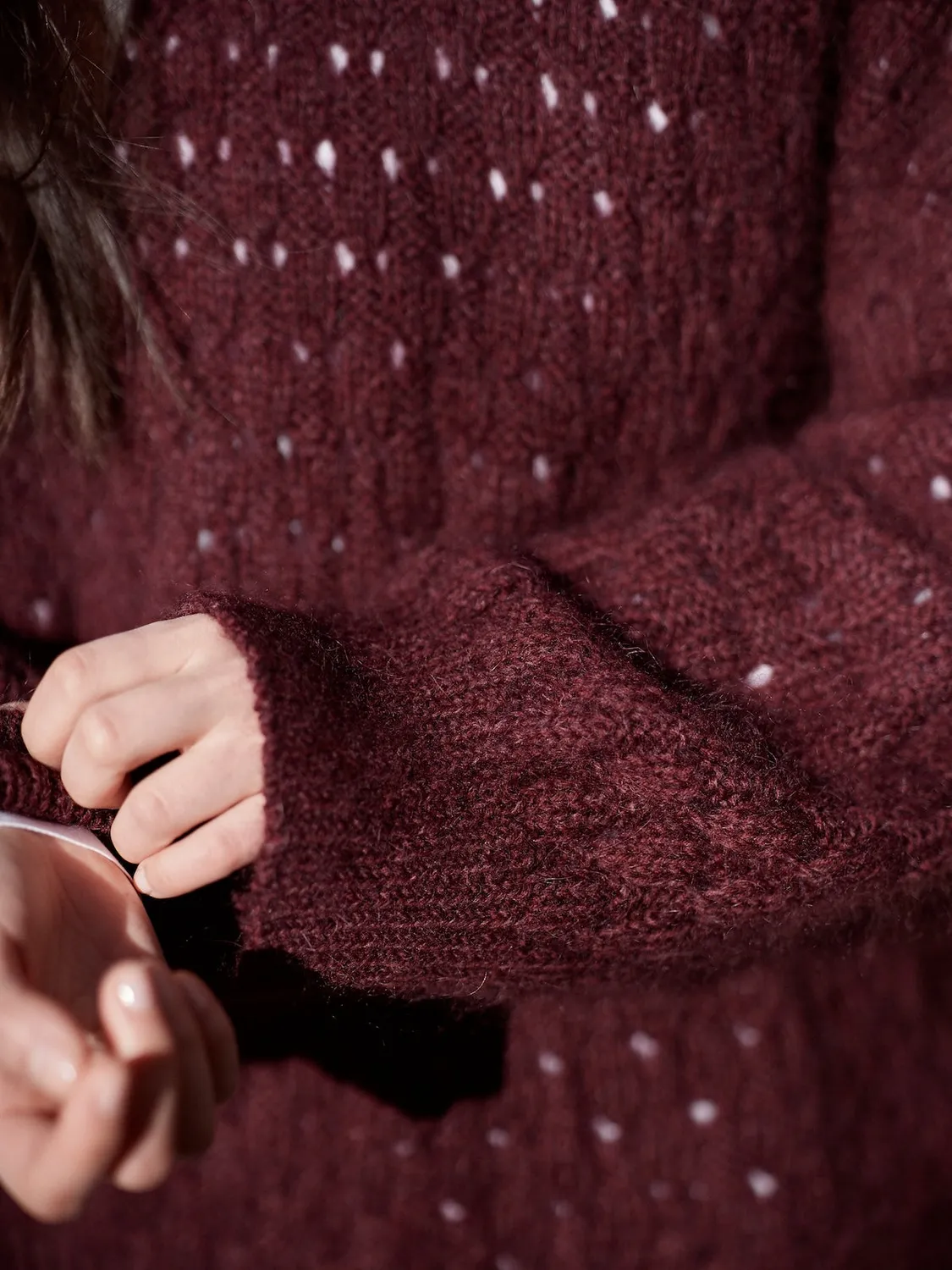 Tukubook Nordic Knits Lazybones sweater strikkekit 4ply mohair