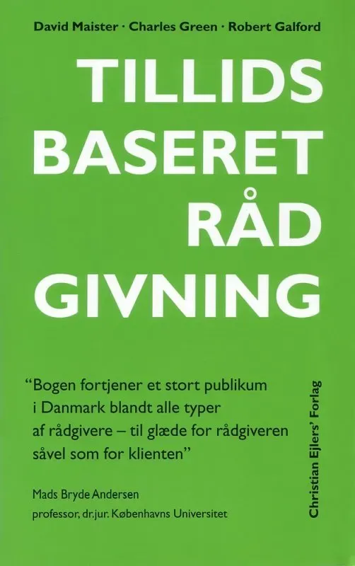 Tillidsbaseret rådgivning fagbog Maister papirbog