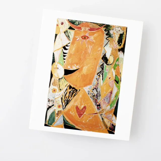 Museum Jorn Egill Jacobsen Orange maske postkort