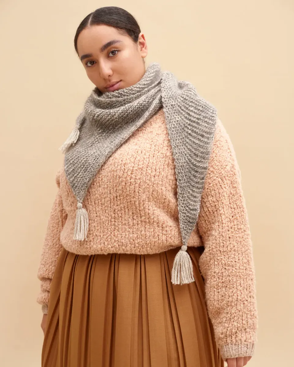 Tukubook Nordic Knits Birke Shawl strikkeopskrift engelsk PDF mohair