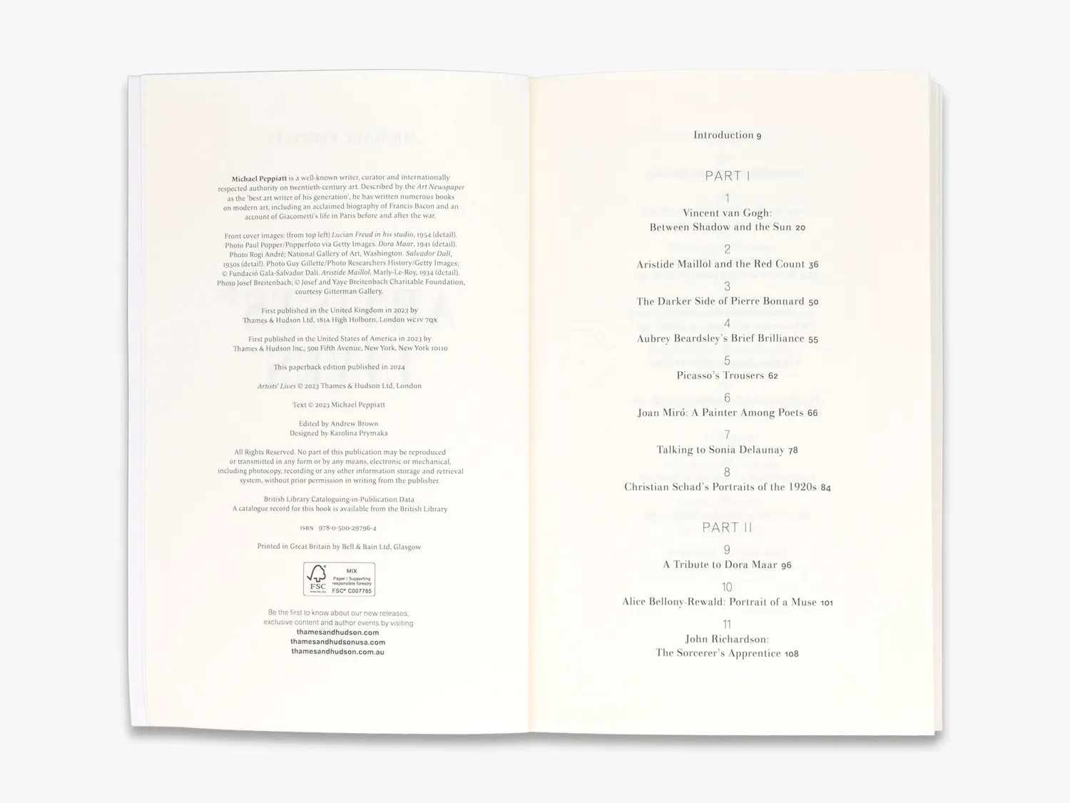 Thames & Hudson Artists' Lives bog essays