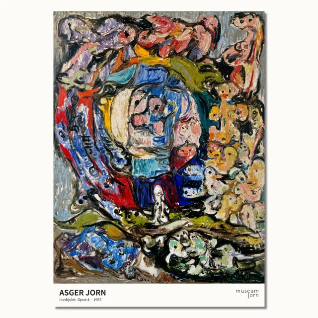 Museum Jorn Asger Jorn plakat 50x70 cm Livshjulet