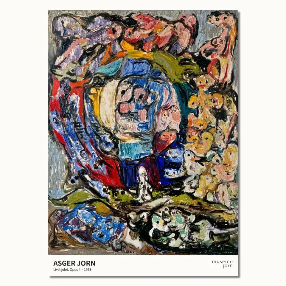 Museum Jorn Asger Jorn plakat 50x70 cm Livshjulet