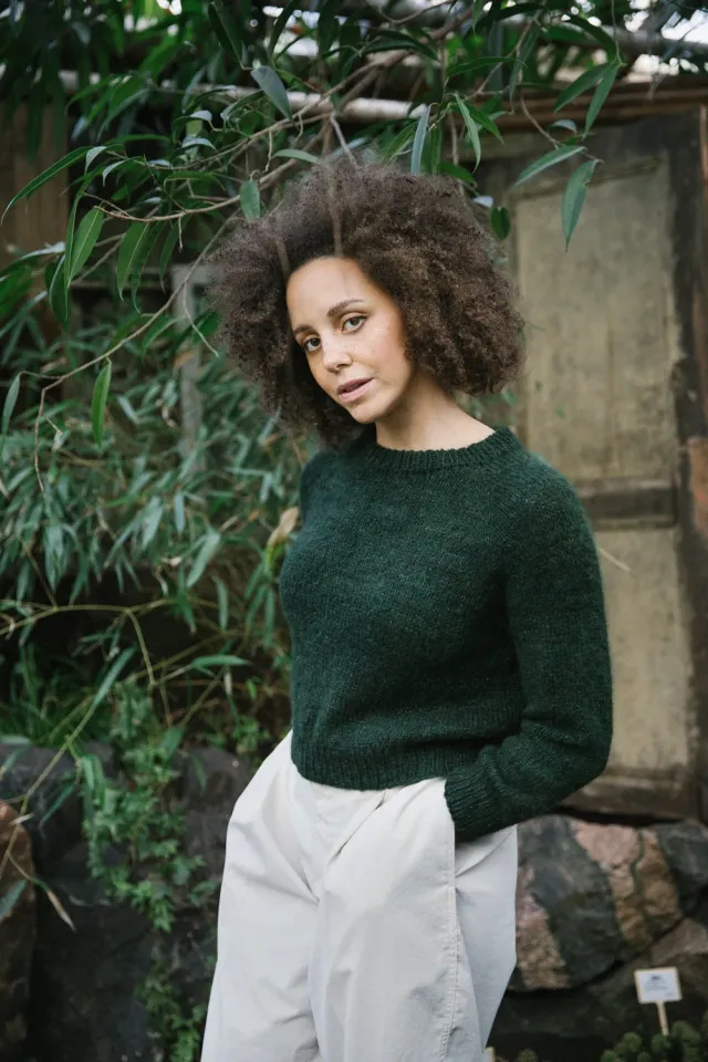 Laine Lento Sweater strikkeopskrift PDF engelsk raglan