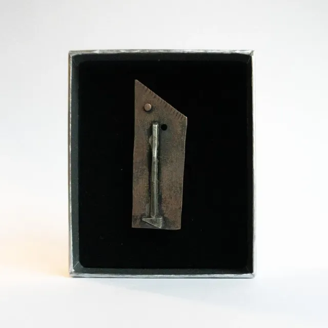 Museum Jorn Asger Jorn ansigt broche sølv 5,5 cm
