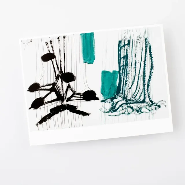 Museum Jorn Per Kirkeby 7 Etchings no. 5 postkort radering
