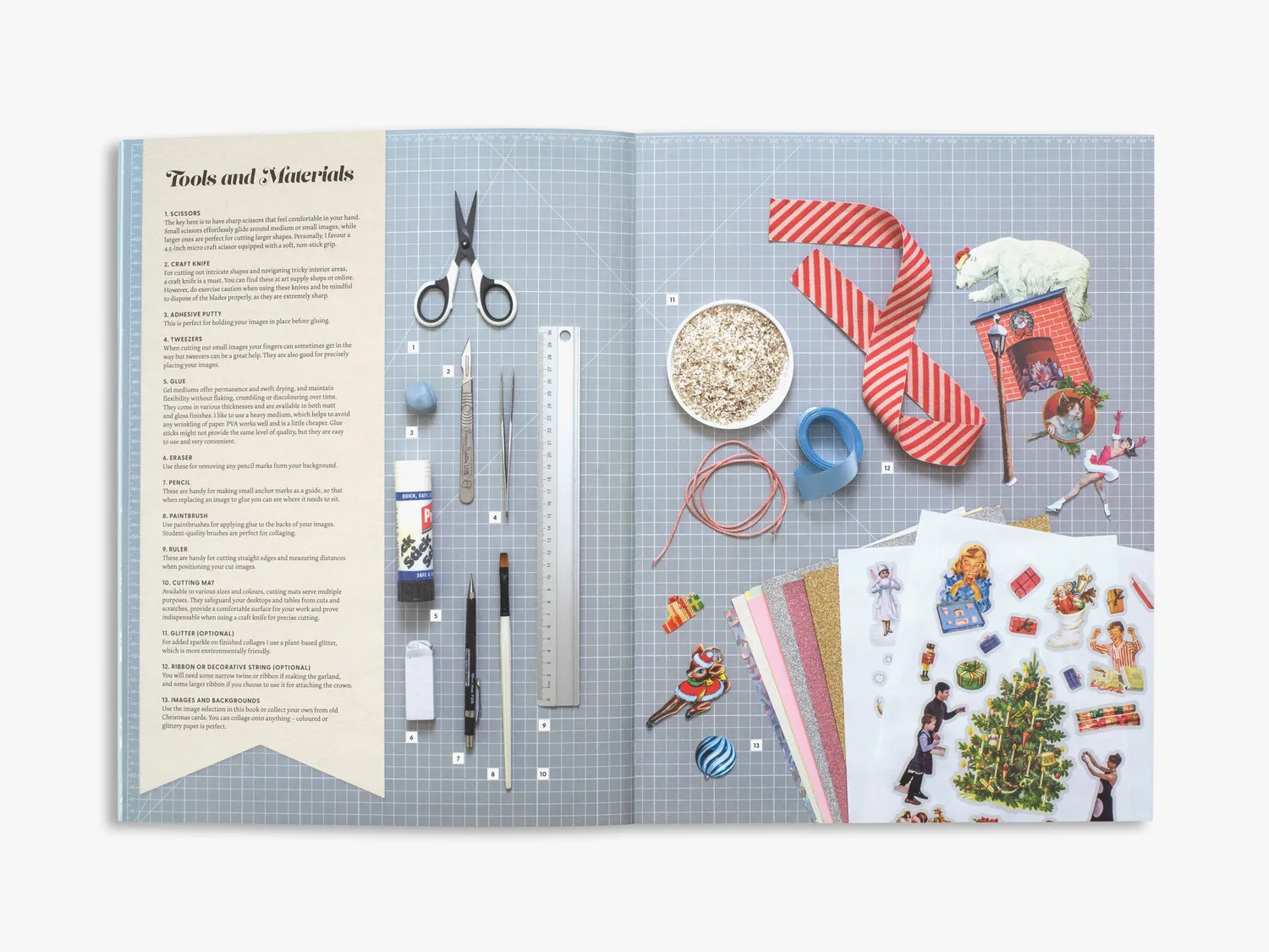 Thames & Hudson Cut Up This Book Christmas Collage Kit