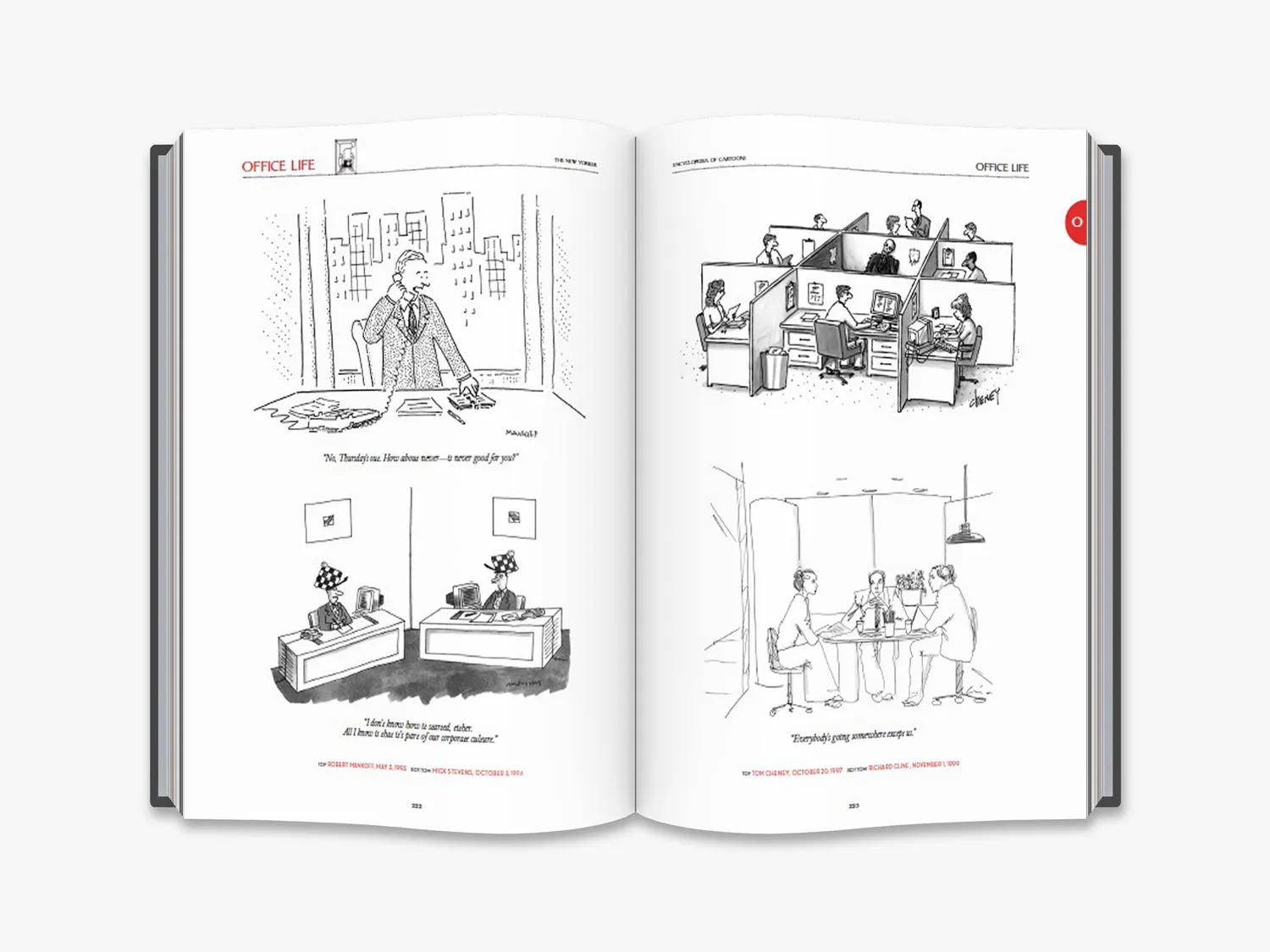 Thames & Hudson New Yorker Cartoons bog 2 bind kassette