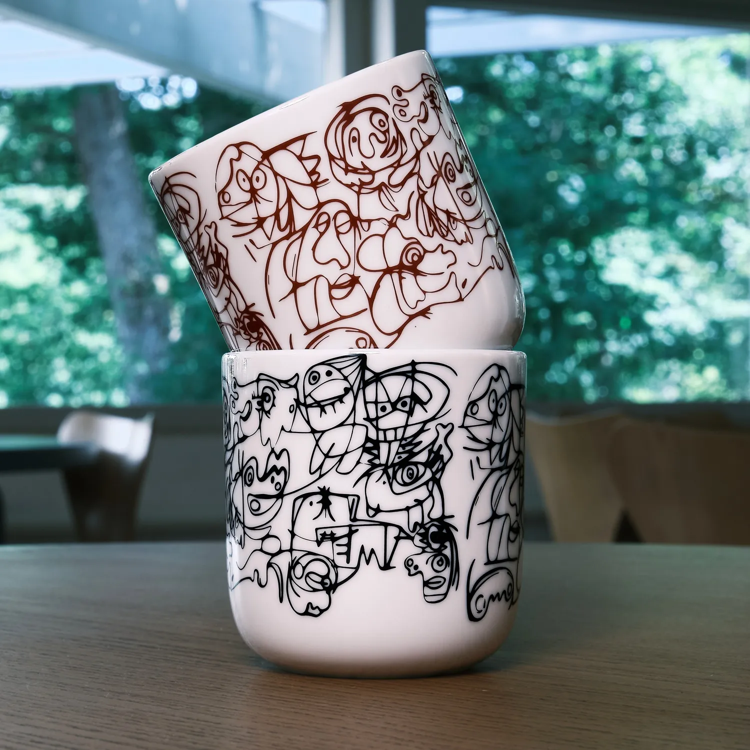 Asger Jorn Macbeth krus porcelæn 26 ml sort