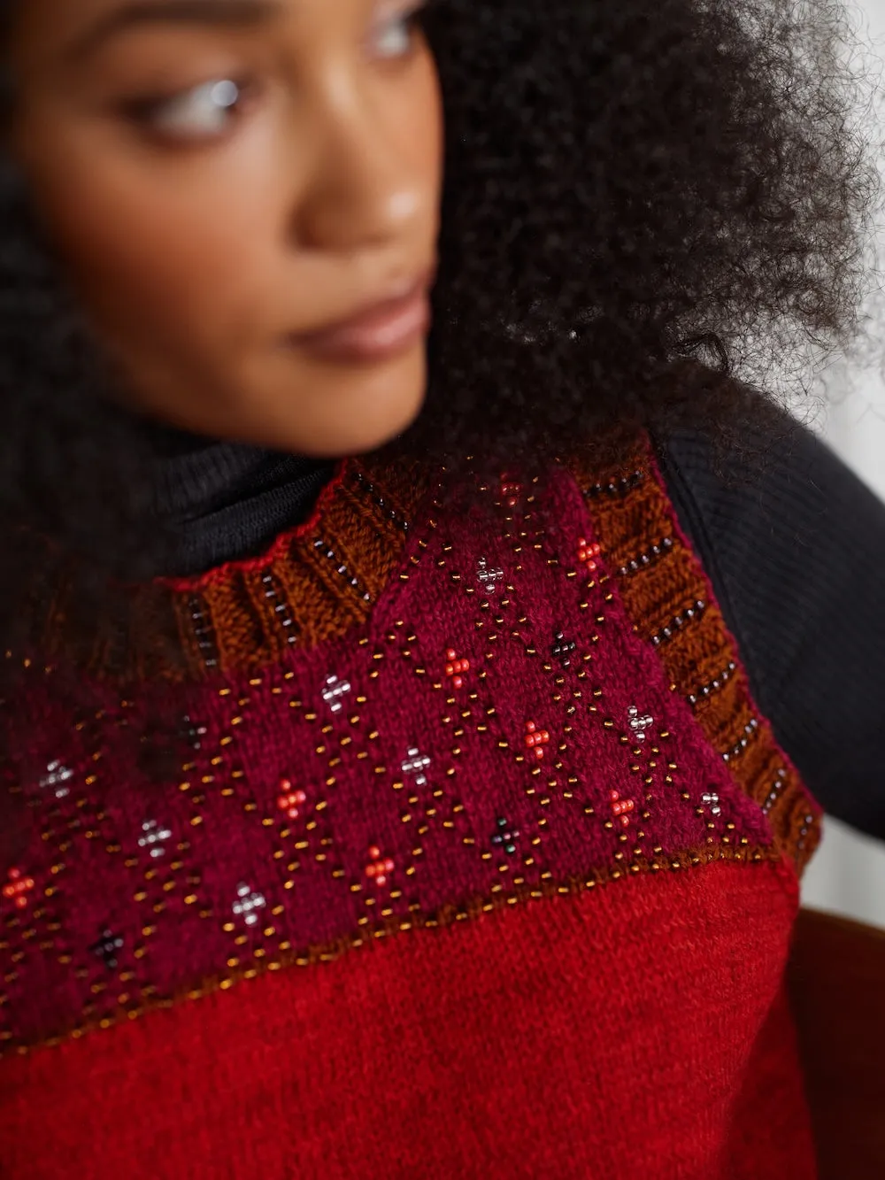 Tukubook Nordic Knits Beaded Colourwork strikkebog indbundet engelsk
